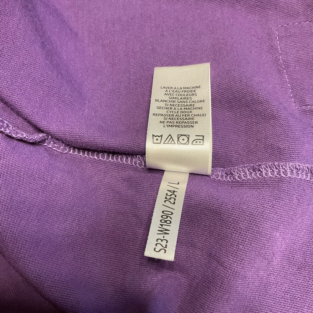 Life is good Women’s Crushed Tee Size Large Classic Crewneck 100% Cotton purple - Picture 7 of 9